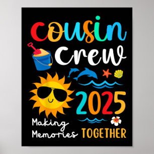 Affiche Équipage de cousins voyage de famille à la plage V