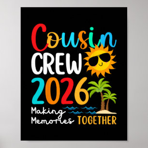 Affiche Équipage de cousins voyage en famille à la plage p