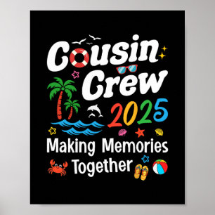 Affiche Équipage de cousins voyage en famille à la plage p