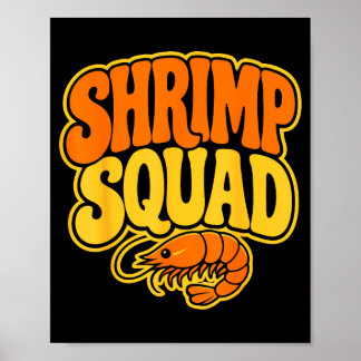 Affiche Équipage de crevettes pêcheur équipe de fruits de