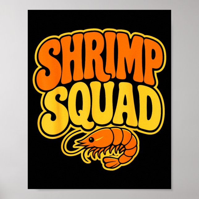Affiche Équipage de crevettes pêcheur équipe de fruits de  (Devant)