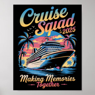 Affiche Équipage de croisière 2025 Croisière familiale cor