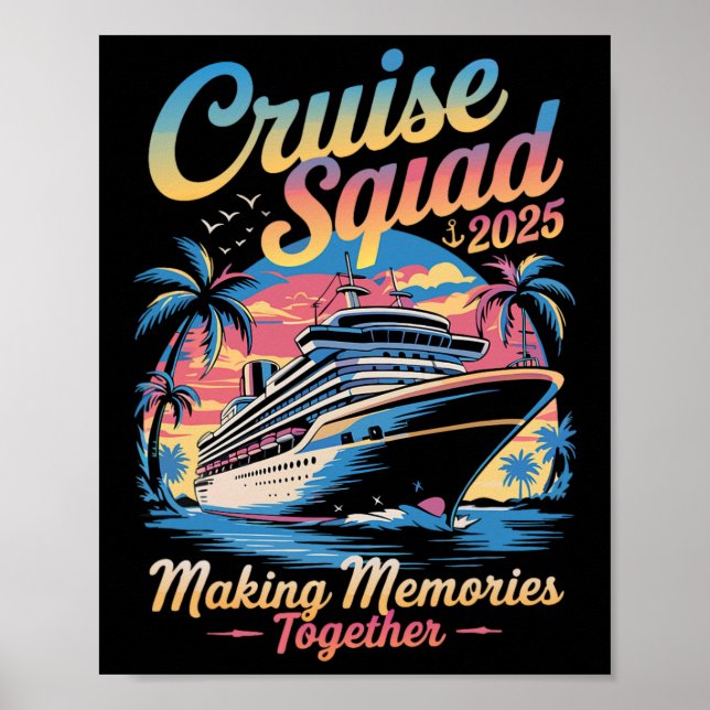 Affiche Équipage de croisière 2025 Croisière familiale cor (Devant)