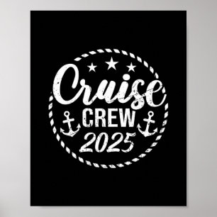 Affiche Équipage de croisière 2025 Groupe de voyage de vac