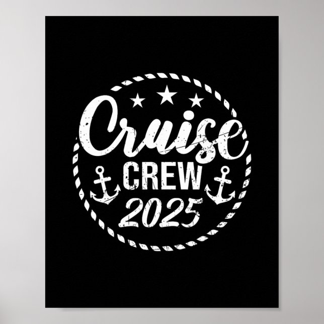 Affiche Équipage de croisière 2025 Groupe de voyage de vac (Devant)