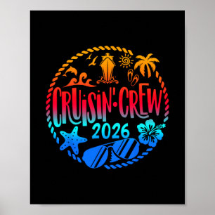 Affiche Équipage de croisière 2026 Famille Amis Vacances C