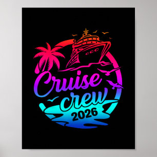 Affiche Équipage de croisière 2026 Voyage de vacances d'ét