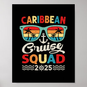 Affiche Équipage de croisière caribéenne 2025 Voyage de va