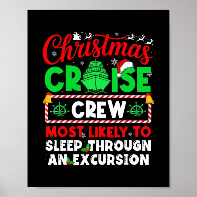 Affiche Équipage de croisière de Noël dort le plus probabl (Devant)