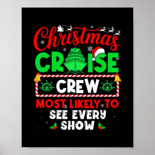 Affiche Équipage de croisière de Noël le plus susceptible 