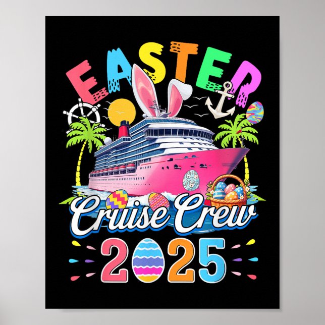 Affiche Équipage de croisière de Pâques 2025 Œufs de navir (Devant)
