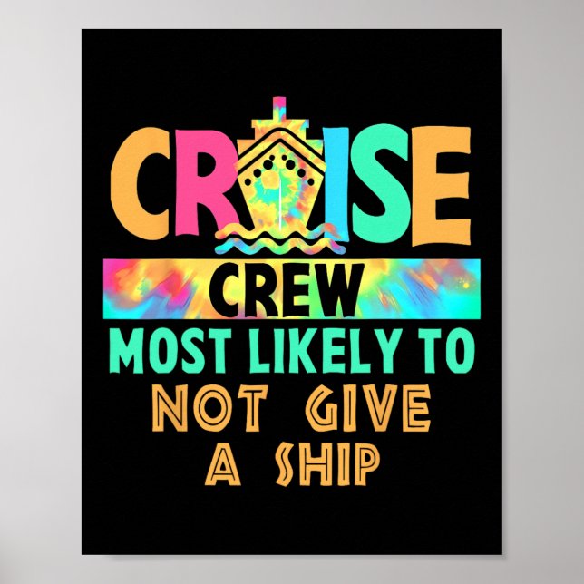 Affiche Équipage de croisière de vacances Tie Dye le plus  (Devant)