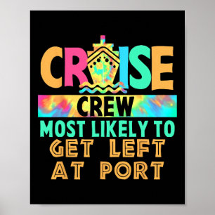 Affiche Équipage de croisière de vacances Tie Dye le plus