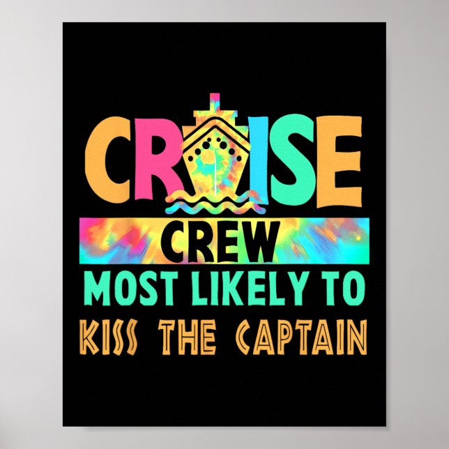 Affiche Équipage de croisière de vacances Tie Dye le plus  (Devant)
