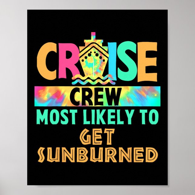 Affiche Équipage de croisière de vacances Tie Dye le plus  (Devant)