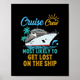 Affiche Équipage de croisière en famille drôle le plus sus