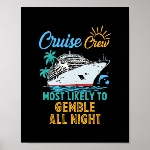 Affiche Équipage de croisière en famille drôle le plus sus