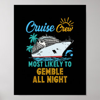 Affiche Équipage de croisière en famille drôle le plus sus