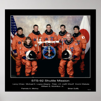 Affiche Équipage de la mission de navette STS-92...