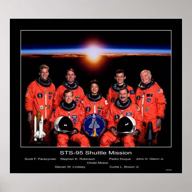 Affiche Équipage de la mission de navette STS-95 (Devant)