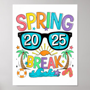 Affiche Équipage de l'équipe Spring Break Vintage 2025 Bea