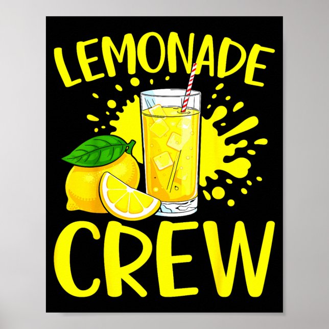 Affiche Équipage de limonade amateur de jus de citron bois (Devant)