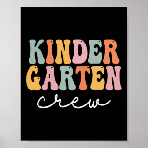 Affiche Équipage de maternelle Rétro Groovy Vintage Premie