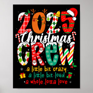 Affiche Équipage de Noël 2025 Pyjamas de Noël de famille X