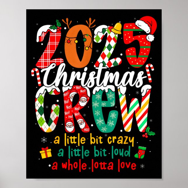 Affiche Équipage de Noël 2025 Pyjamas de Noël de famille X (Devant)