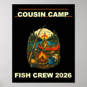 Affiche Équipage de pêche du camp de cousins 2026