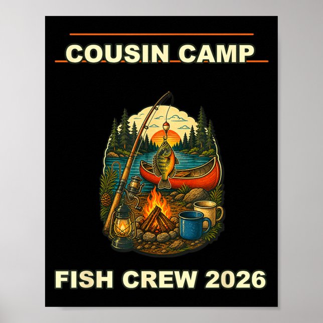 Affiche Équipage de pêche du camp de cousins 2026  (Devant)