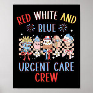 Affiche Équipage De Soins D'Urgence Rouge Blanc Et Bleu 4