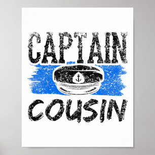 Affiche Équipage de yacht de cousin capitaine Bateau Navir