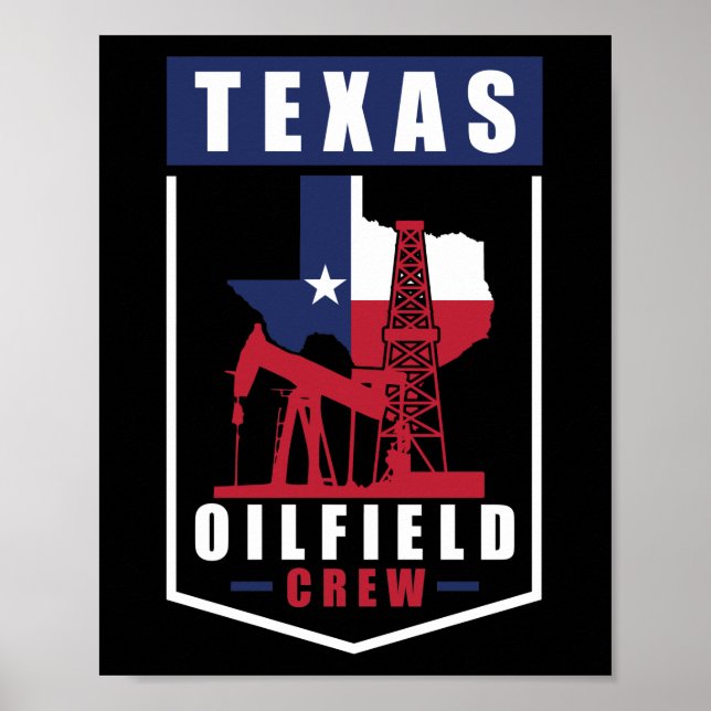 Affiche Équipage des champs de pétrole du Texas (Devant)