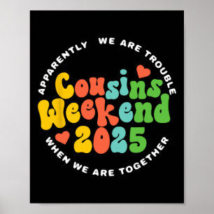Affiche Équipage des cousins 2025 Week-end de vacances en