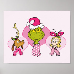 Affiche Équipage du Grinch en Portrait de la Saint-Valenti