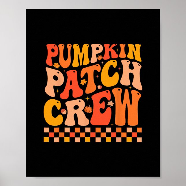 Affiche Équipage Groovy Pumpkin Patch Vibrations d'automne (Devant)