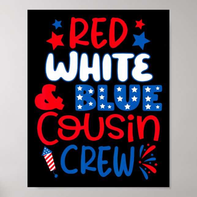 Affiche Équipage Rouge Blanc Et Bleu 4 juillet Indepen (Devant)