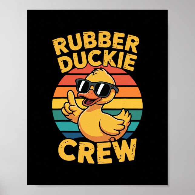 Affiche Équipage Rubber Duckie Amour Canard Mignon Canard  (Devant)