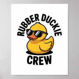 Affiche Équipage Rubber Duckie Bateau Ponton Canard en Cao