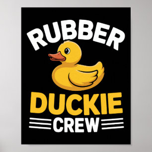 Affiche Équipage Rubber Duckie Canard Drôle Animal Mignon
