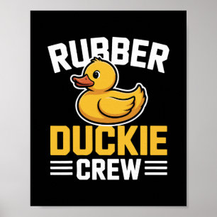 Affiche Équipage Rubber Duckie Canard Drôle Animal Mignon