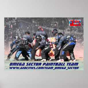 AFFICHE ÉQUIPE 2006 DE PAINTBALL DE SECTEUR D'OMEGA