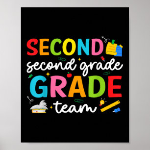 Affiche Équipe 2e année 2e année Enseignant Squad Retour à