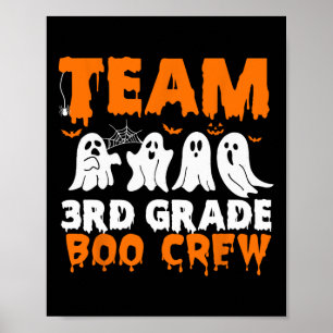 Affiche Équipe 3e année Boo Crew Halloween Ghost