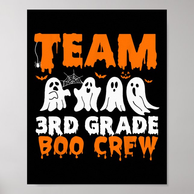 Affiche Équipe 3e année Boo Crew Halloween Ghost (Devant)
