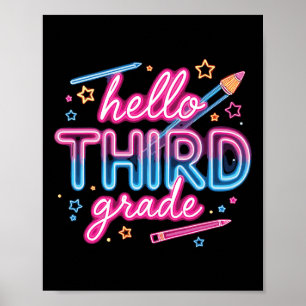 Affiche Équipe 3e année Retour à l'école Année Vêtements
