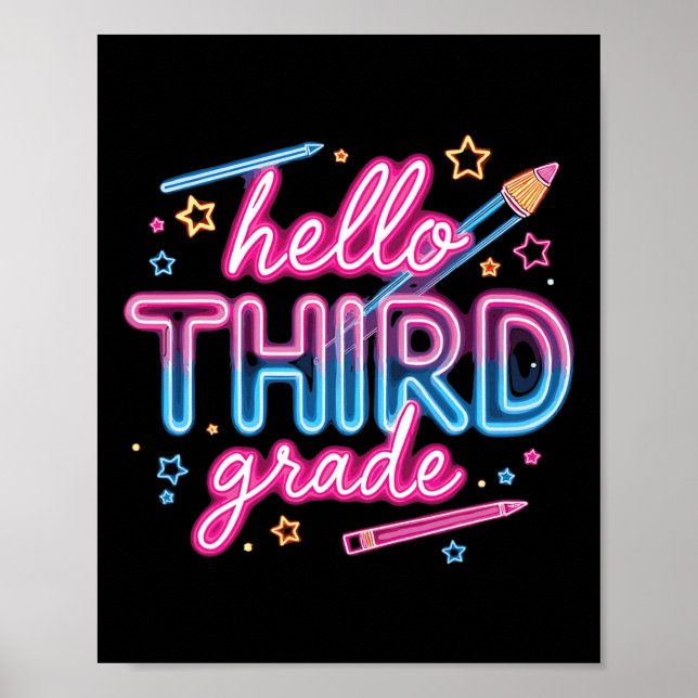 Affiche Équipe 3e année Retour à l'école Année Vêtements  (Devant)