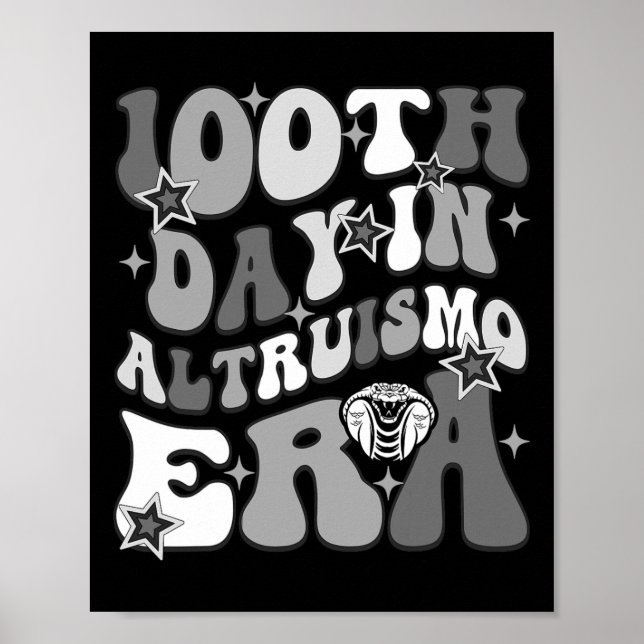 Affiche Équipe Altruismo Givers Joyeux 100e jour d'école R (Devant)