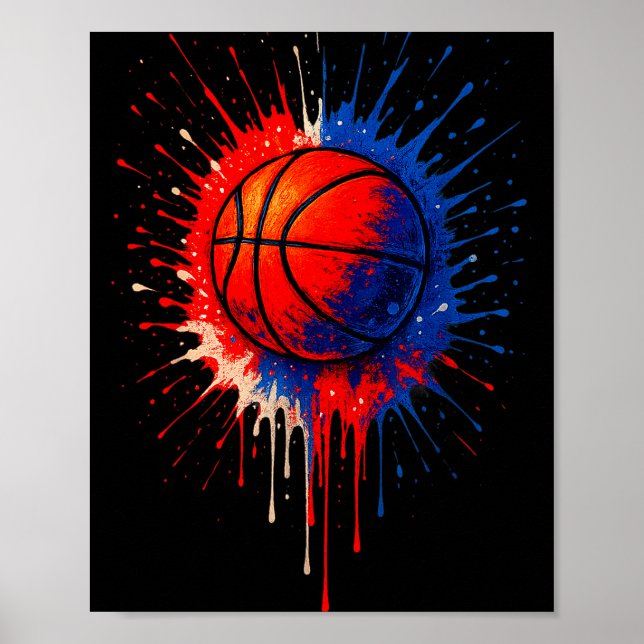 Affiche Équipe américaine de basket-ball Splash Ball pour  (Devant)